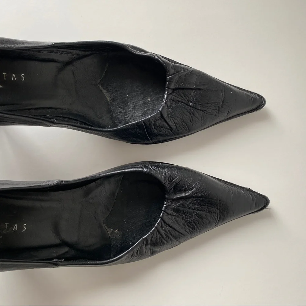 Hispanitas Kitten Heels, Black Leather - Picture 3 of 5